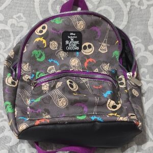 Disney The Nightmare Before Christmas Mini Backpack - Purple and Black